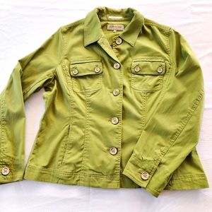 Jones New York Green Cotton Stretch Sport Coat L